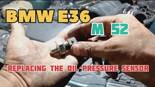 REPLACING THE OIL PRESSURE SENSOR...#BMW E36#automobile#bmw #mechanic #bmwm3e36 #oilpressure#e36#328