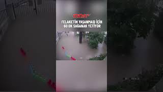 Felaketin yaşanması için 60 dakika sağanak yetiyor.