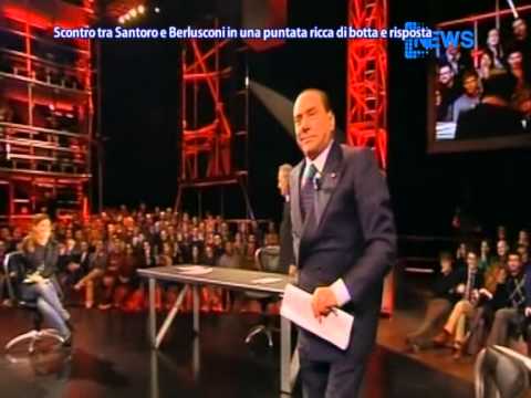 Scontro Tra Santoro E Berlusconi In Una Puntata Ricca Di Botta E Rispostqa - News D1 Television TV