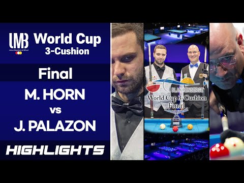 [Blankenberge World Cup 3-Cushion 2019] Final - Javier PALAZON (ESP) vs Martin HORN (GER). H/L