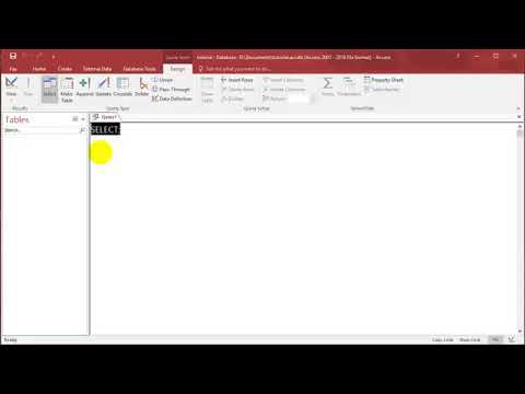 (مترجم)SQL with Microsoft Access 2016 lesson 1   Create table