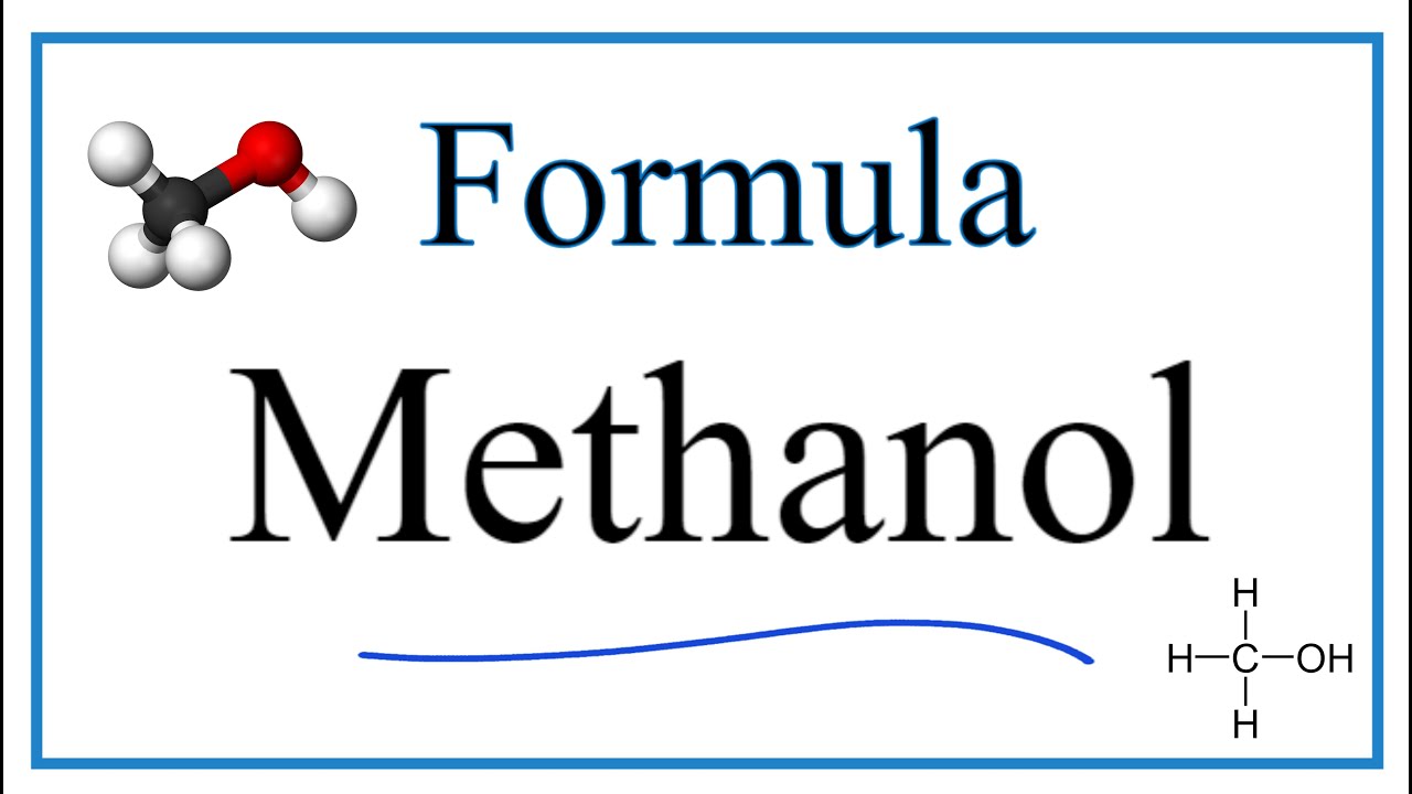 Chemical and Structural  Formula for Methanol (Methyl alcohol)