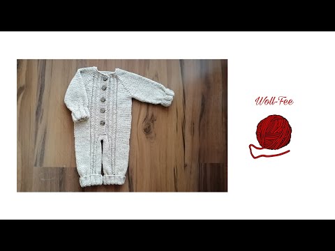 Babyoverall stricken Gr. 56, Schritt für Schritt Anleitung, siehe Beschreibung für andere Größen