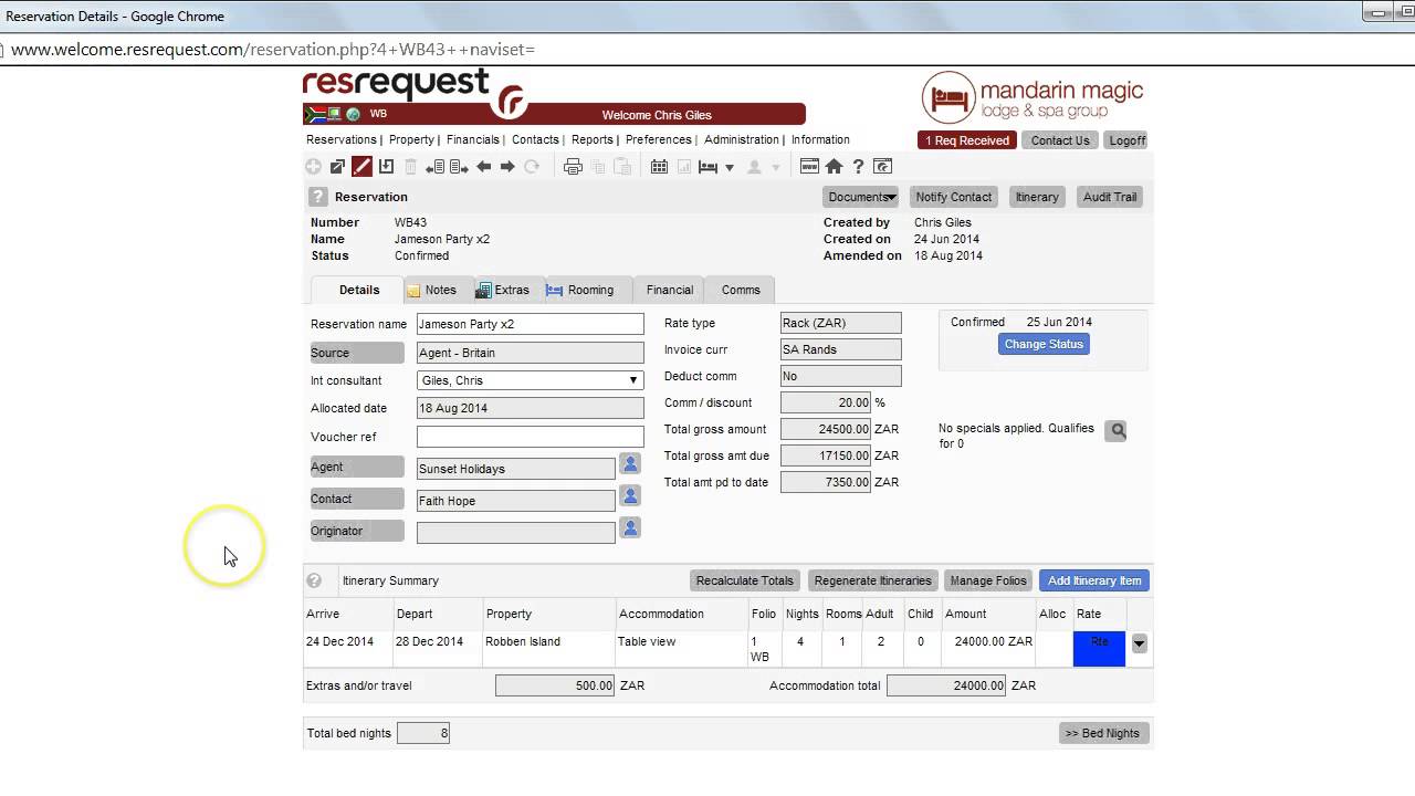 Edit a booking’s details