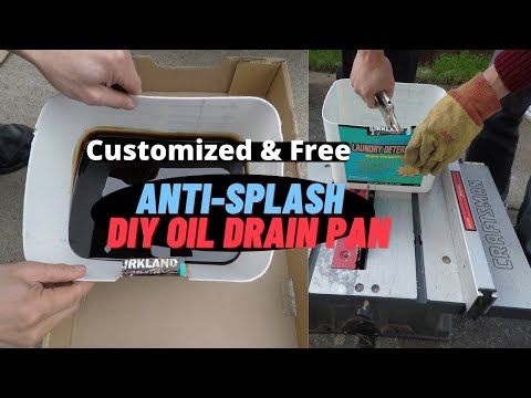 DIY Anti-Splash Oil Drain Pan, Best Free No-Splash Customized Oil Catcher, No Mess to Clean Up