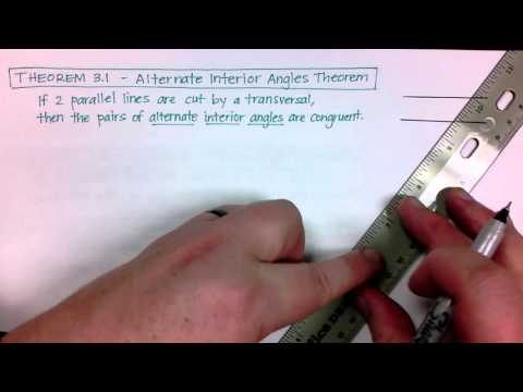 Geometry 3 2 Use Parallel Lines And Transversals