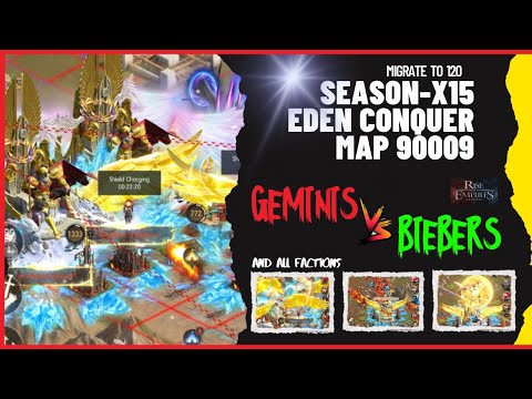 Clan Geminis vs Clan Biebers ?? | Rise of Empires Ice and Fire | SEASON-X15 EDEN CONQUER MAP 0009