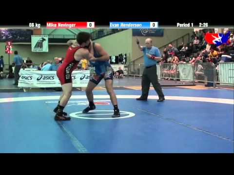 Mike Nevinger vs. Evan Henderson at 2013 ASICS University Nationals - FS