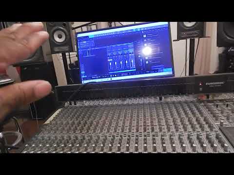 how you should route an analog mixer in a home recording studio