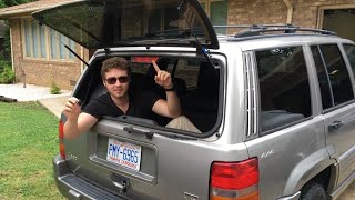 Jeep Grand Cherokee ZJ rear hatch lift glass fix