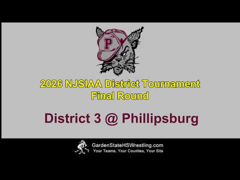 2026 NJSIAA Boys Wrestling District 3 Finals @ Phillipsburg