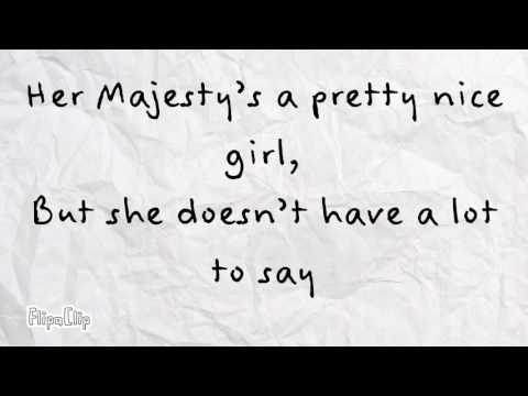 The Beatles: Her Majesty [Lyrics]