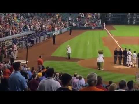 Johnny Hammond The National Anthem Houston Astros 08/31/14