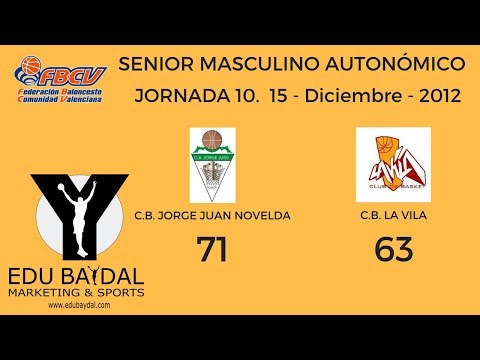 JORNADA 10. CLUB BALONCESTO JORGE JUAN NOVELDA - CLUB BASKET LA VILA