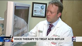 Voice therapy to treat acid reflux