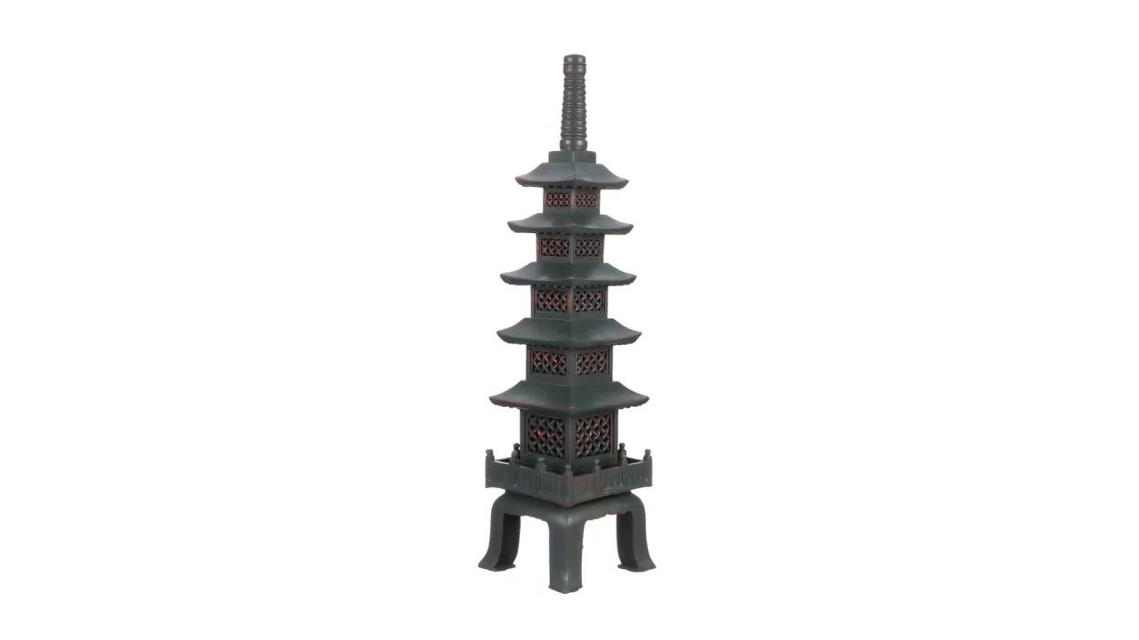 The Nara Temple Asian Garden Pagoda Statue: Large Video