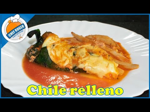Chile relleno de queso, no pierdas el tiempo capeando, receta barata, sin carne Video