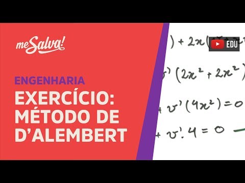 Me Salva! EDO2.1 - Exercício Resolvido: Método de D'Alembert - Equações Diferenciais