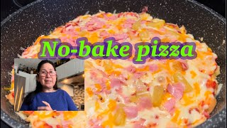 How to make no-bake pizza. || Pizza in a pan.