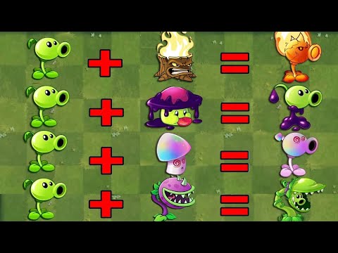 PvZ 2 Discovery - Every PEASHOOTER Evolution & Fusion in Game (China & international)