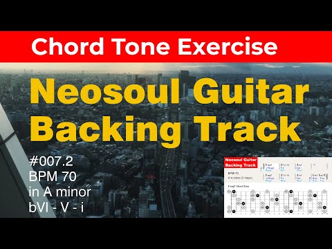 Neosoul Guitar Backing Track 007.2 - Chord Tone Exercise