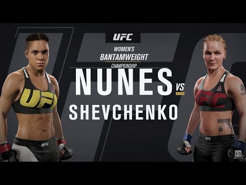 EA Sports UFC 2 - Amanda Nunes vs Valentina Shevchenko UFC 213 Full Fight Simulation