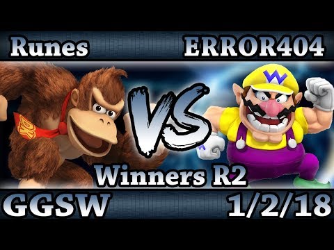 GGSW 65 - Runes (Donkey Kong) Vs. ERROR404 (Wario) Smash Wii U Winners R2 - Smash 4