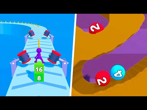 Merge Stack Run 2048 vs Trace Merge - Max Level Gameplay (Part 1)