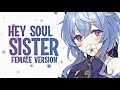 Nightcore - Hey, Soul Sister // Female Version (Min 민 Cover) (Lyrics)