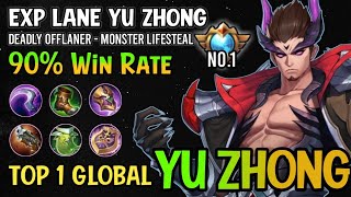 Download lagu Supreme 1 Yu Zhong!! 90% Win Rate Yu Zhong - Top 1 Global Yu Zhong Build 2021 - Mobile Legends mp3