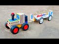 How To Make A Mini Matchbox Tractor With Trolley At Home Matchbox Tractor Using DC Motor