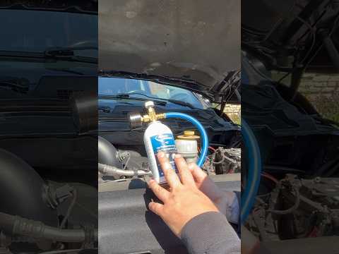 Finding an AC leak with UV dye 🎨#automotive #dye #uv #repair #diy #howto