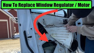 How To Replace Window Regulator & Motor 2005-2021 Nissan Frontier Xterra D40 Driver Window Stuck