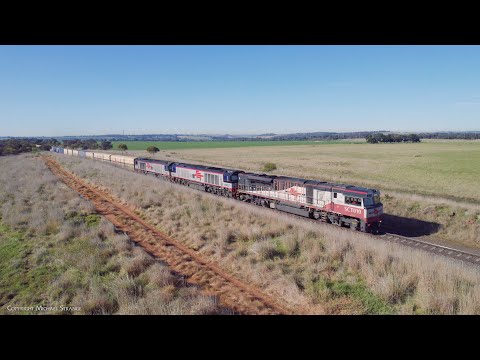 5MP9 SCT Freight Train Chased By Drone (22/7/2022) - PoathTV Australian Railways