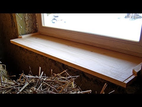 Strawbale Vlog 61 - drewniany parapet z desek