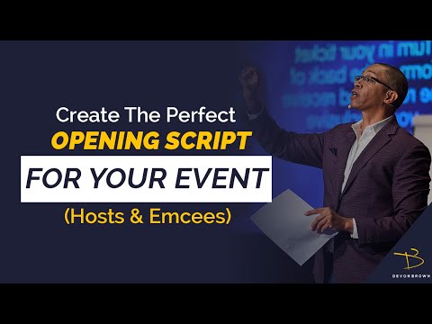 How To Write A Professional Emcee Opening Script