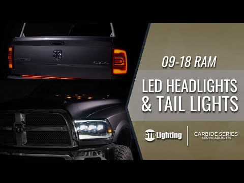 FULL LED Replacement Headlights & Tail Lights for the 2009 - 2018 Ram | GTR Lighting