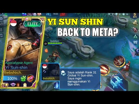 YI SUN SHIN BACK TO META❓- FAST FARMING TOP GLOBAL YI SUN SHIN DENGAN EMBLEM JUNGLE - Mobile Legends