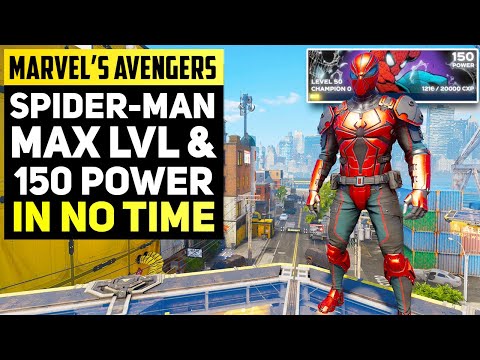 Marvel's Avengers - Max LVL & 150 Power Super Fast! Marvel Avengers Spider-Man DLC Important Tips