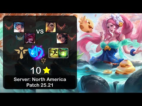 Sona Support + Xayah vs Rell + Samira - NA GrandMaster - Patch 25.21