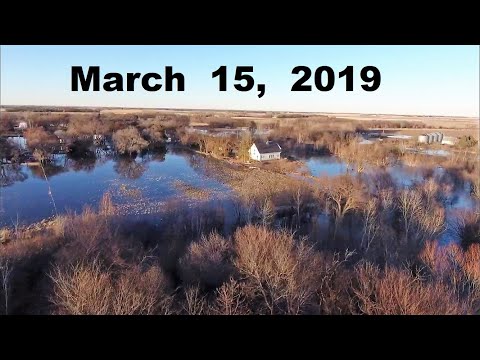 3/15/19 Archer Nebraska Flooding - Dam Break in the Midwest House Flooded