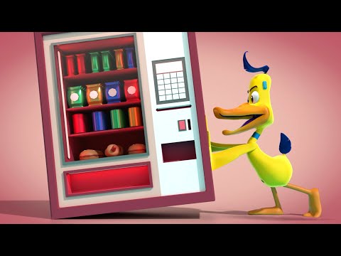 Paperotti in 'SNACK MACHINE' 🍫🪙 The Silly Funny Duck - Animated Short