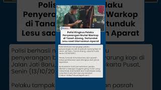 Dramatis! Detik-detik Polisi Sergap Eksekutor Geng Motor Penembak Warung Kopi di Tanah Abang