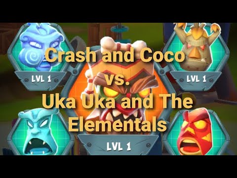 Crash and Coco vs. Uka Uka and the Elementals | Crash Bandicoot: On the Run!