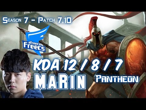 AFs MaRin PANTHEON vs KENNEN Top - Patch 7.10 KR Ranked