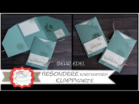 Crafting a special card shape - Making a folded card - Beautiful border card - Stampin' Up! - Ins...