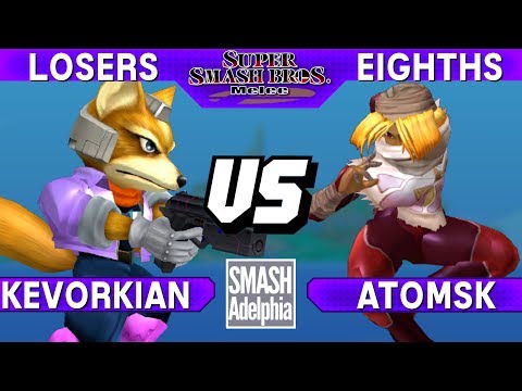 Smash Melee - Kevorkian (Fox) vs Atomsk (Sheik) - SMASHADELPHIA 2017 Losers Eighths