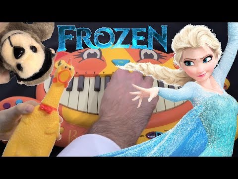 FROZEN - LET IT GO (Monkey, Chicken, Cat Piano Cover)
