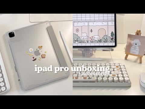 ipad pro 12,9 "+ Apple pencil unboxing ♡𓈒 * ästhetisches ipad Zubehör und Dekor 📦