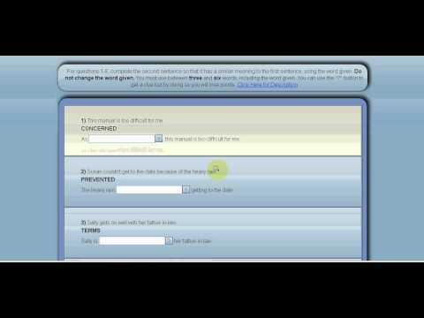 CAE Part 5 Key Word Transformations